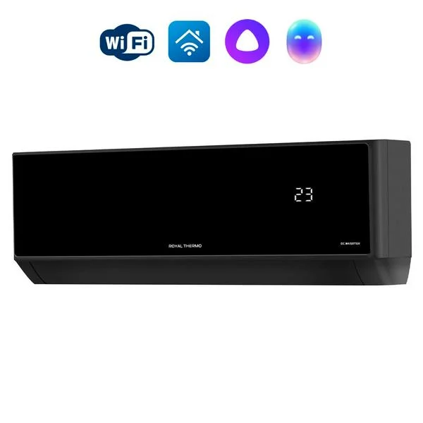 Сплит-система ROYAL THERMO, BAROCCO DC BLACK Inverter, RTBI/in-18HN8_V2/black / RTBI/out-18HN8_V2/black - фото 2