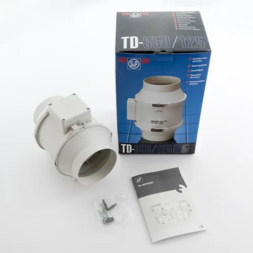 Вентилятор канальный SOLER & PALAU (Солер Палау) TD 350/125 T 3V — комплектация