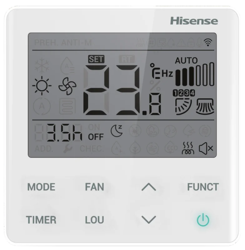 Внутренний канальный (компактный) блок мульти-сплит системы HISENSE FREE MATCH DC Inverter 2025 R32 ADT-12UX4RBL8 — пульт ДУ