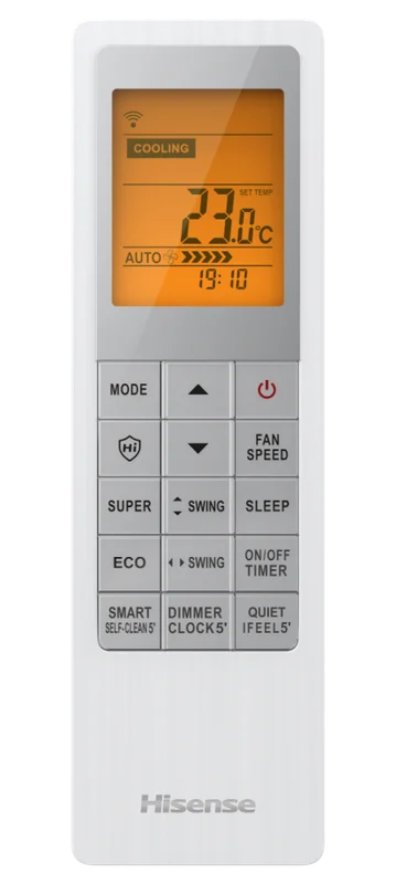 Внутренний настенный блок мульти-сплит системы HISENSE VIBE PRO SILVER MULTI EU DC Inverter WI-FI AMS-09UW4RYCHD00(S) — пульт ДУ