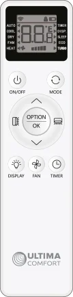 Внутренний настенный блок мульти-сплит системы ULTIMA COMFORT ECLIPSE MULTI DC EU Inverter UC-EMM12PN — пульт ДУ